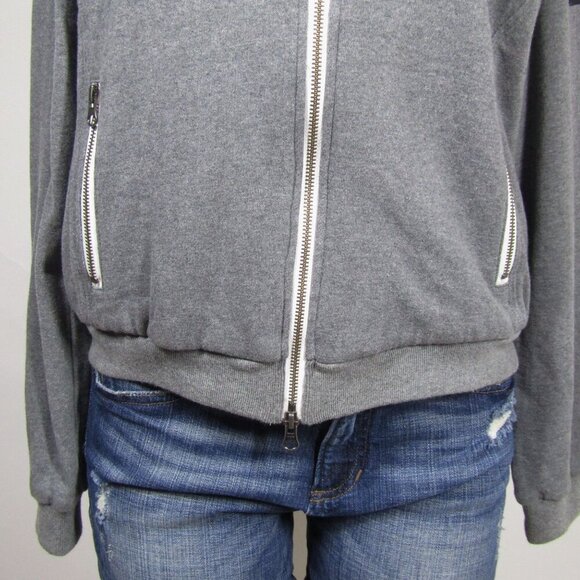 ECOALF upcycled Gray Hoodie L Sweatshirt Jacket Sustainable Athleisure Full Zip - Picture 3 of 12